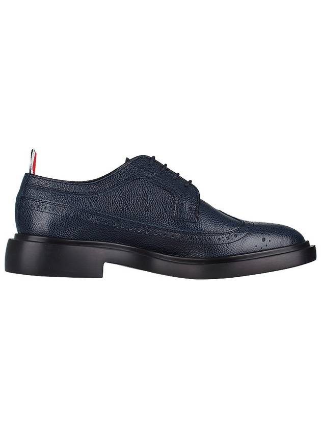 Pebbled Leather Derby Navy - THOM BROWNE - BALAAN 5