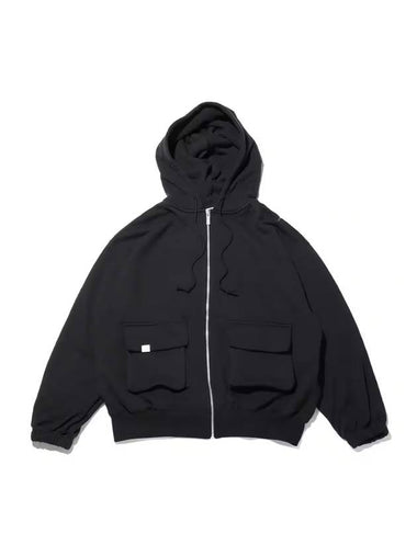 Sportswear Oversized Full Zip French Terry Hoodie W Black Anthracite FV7516 010 - NIKE - BALAAN 1