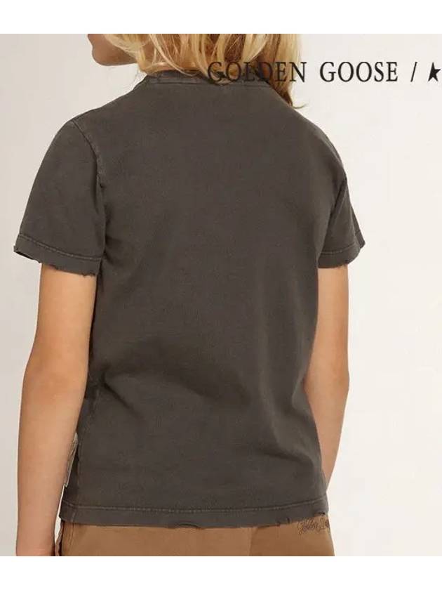 Kids Distressed T Shirt Gray GKP01403 P001083 60278 - GOLDEN GOOSE - BALAAN 6