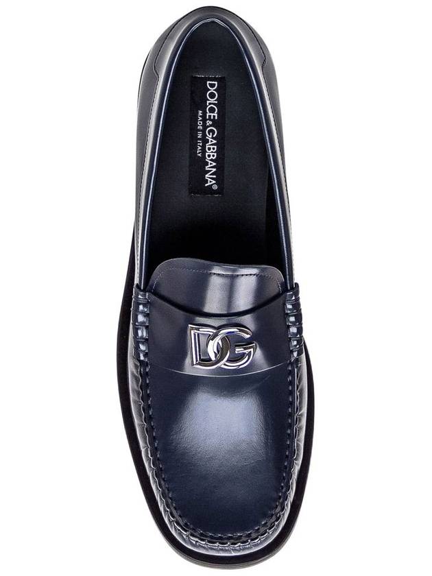 logo decorated leather loafers A30248AQ237 - DOLCE&GABBANA - BALAAN 5