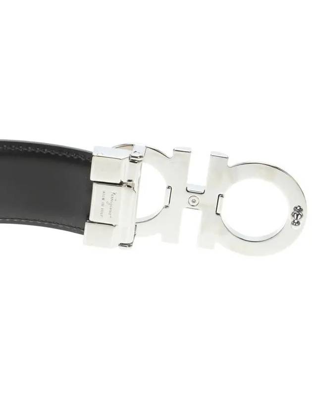 Gancini Reversible Belt Black Brown - SALVATORE FERRAGAMO - BALAAN 6