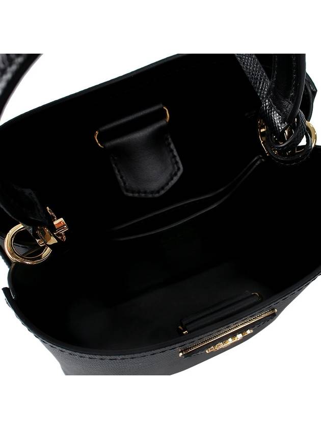 Panier Saffiano Leather Small Tote Bag Black - PRADA - BALAAN 11