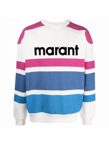 Mayoan Logo Striped Sweatshirt Blue - ISABEL MARANT - BALAAN 1