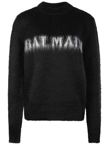 23 fw Black White Wool Blend Jumper BF0KD025KF38EAB B0480782271 - BALMAIN - BALAAN 1