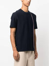 RWB Stripe Cotton Short Sleeve T-shirt Navy - THOM BROWNE - BALAAN 5