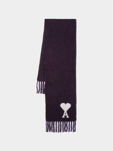 De Coeur Jacquard Muffler Lilac - AMI - BALAAN 1