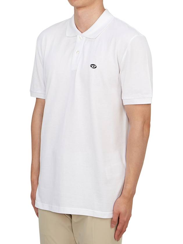 Slim Fit Organic Cotton Polo Shirt White - DIESEL - BALAAN 5