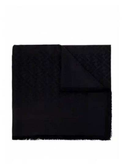 FF Organic Silk Wool Muffler Black - FENDI - BALAAN 2