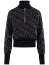 Women's Kerla Knit Zip-Up Knit Top Black - J.LINDEBERG - BALAAN 3