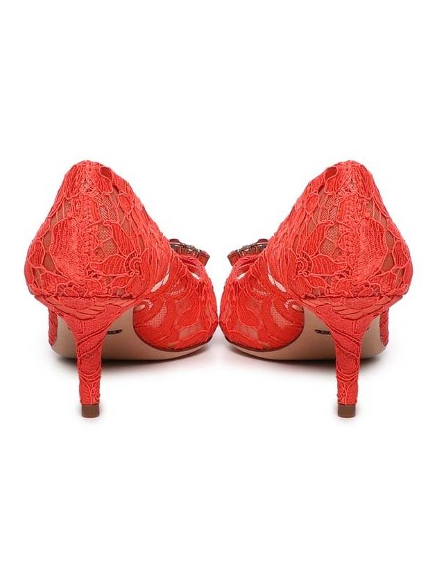 Crystal Lace Pumps Heel Red - DOLCE&GABBANA - BALAAN 4