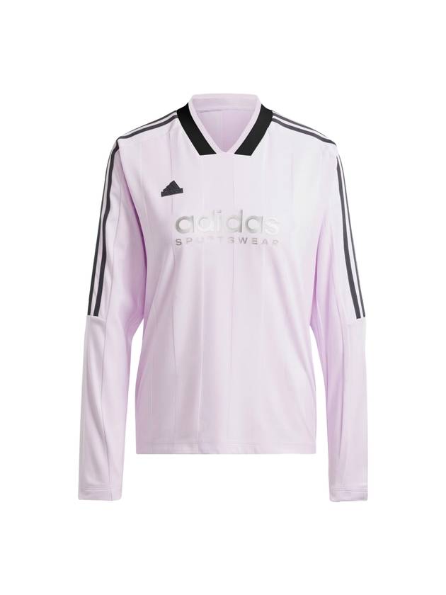 adidas tee cut 3S jacquard long sleeve lavender IW5780 - ADIDAS - BALAAN 1