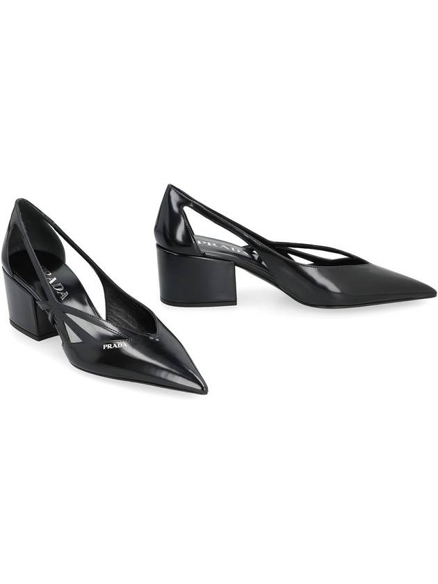 Debossed Logo 55mm Pump Heel Black - PRADA - BALAAN 4