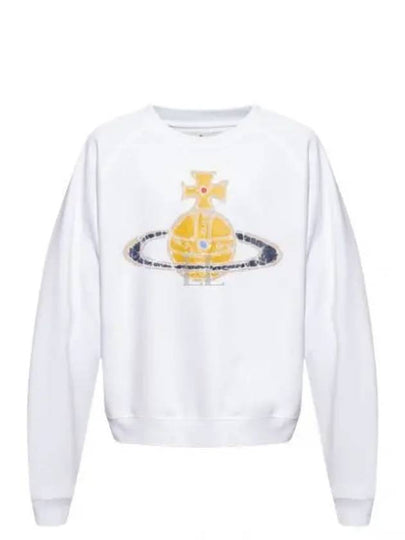 Time Machine Raglan Sweatshirt White - VIVIENNE WESTWOOD - BALAAN 2