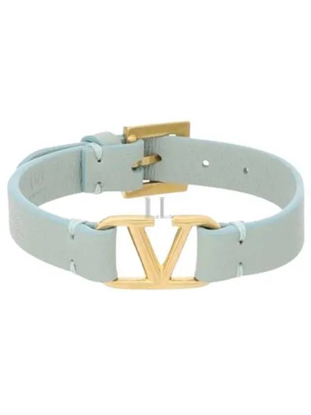 V Logo Bracelet Water Green - VALENTINO - BALAAN 2