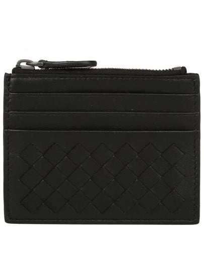 Intrecciato Zipper Card Wallet Black - BOTTEGA VENETA - BALAAN 2