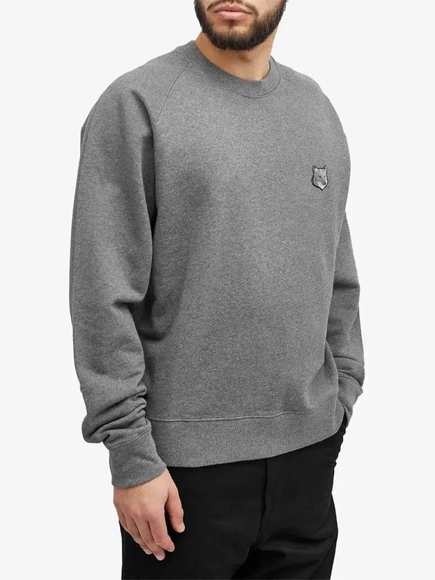 Bold Fox Head Patch Oversized Sweatshirtt Grey - MAISON KITSUNE - BALAAN 3