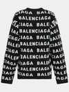 Logo Intarsia V Neck Cardigan Black - BALENCIAGA - BALAAN 3