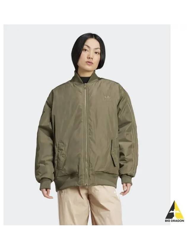 adidas oversized SST bomber jacket olive IW8421 - ADIDAS - BALAAN 2