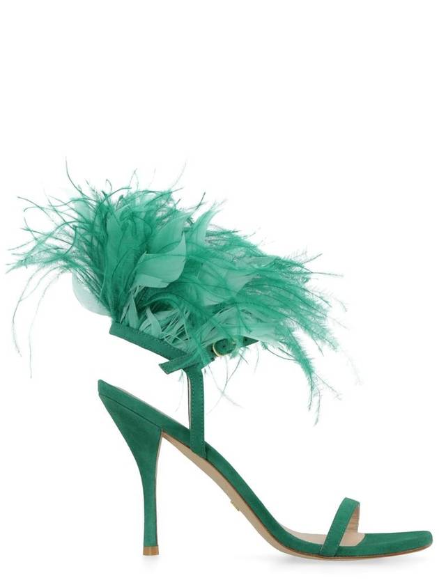 Stuart Weitzman Plume Suede Sandals - STUART WEITZMAN - BALAAN 1