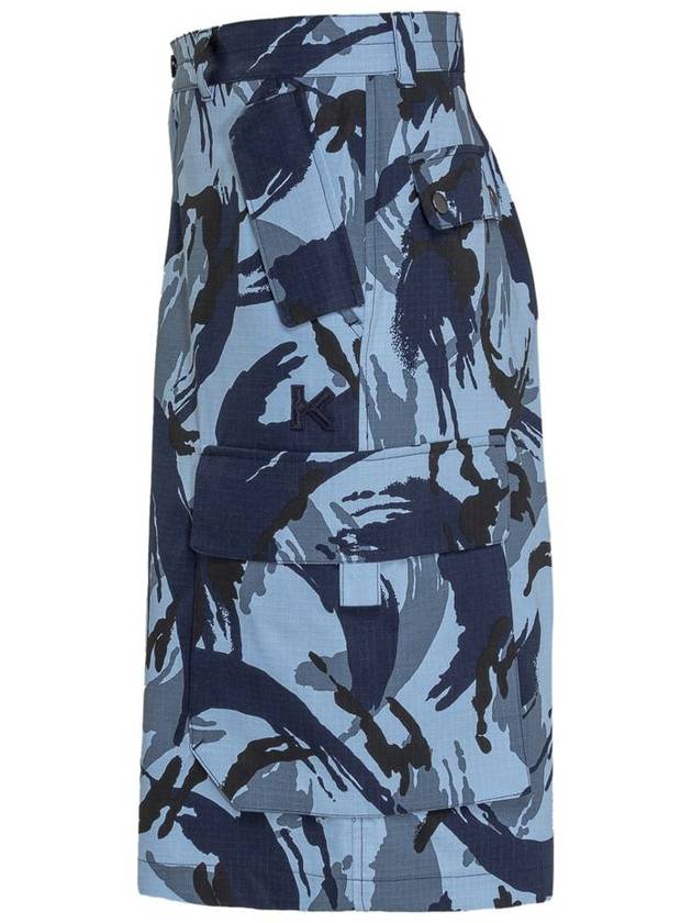 camo print bermuda cargo shorts blue - KENZO - BALAAN 4