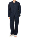 Poplin Pajamas Long Sleeve Shirt Midnight Blue - TEKLA - BALAAN 6