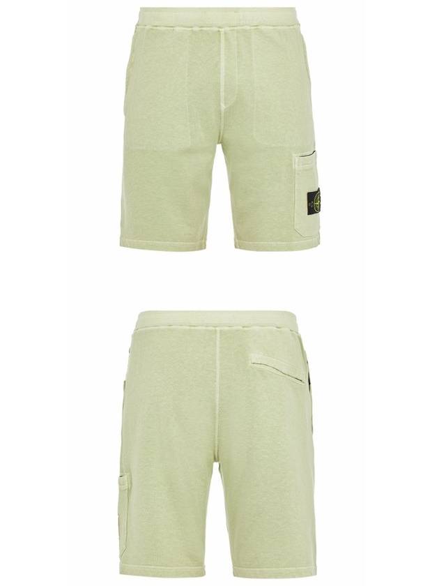 Wappen Patch Garment Dyed Bermuda Shorts Light Green - STONE ISLAND - BALAAN 5