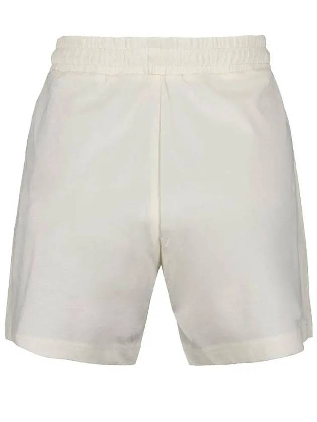 Logo Patch Cotton Jersey Shorts White - MONCLER - BALAAN 3