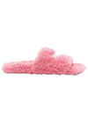 Furry Logo Slippers Pink - BALENCIAGA - BALAAN 2