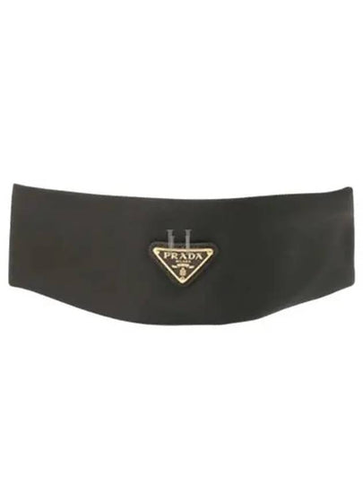 Triangle Logo Hairband Black - PRADA - BALAAN 2