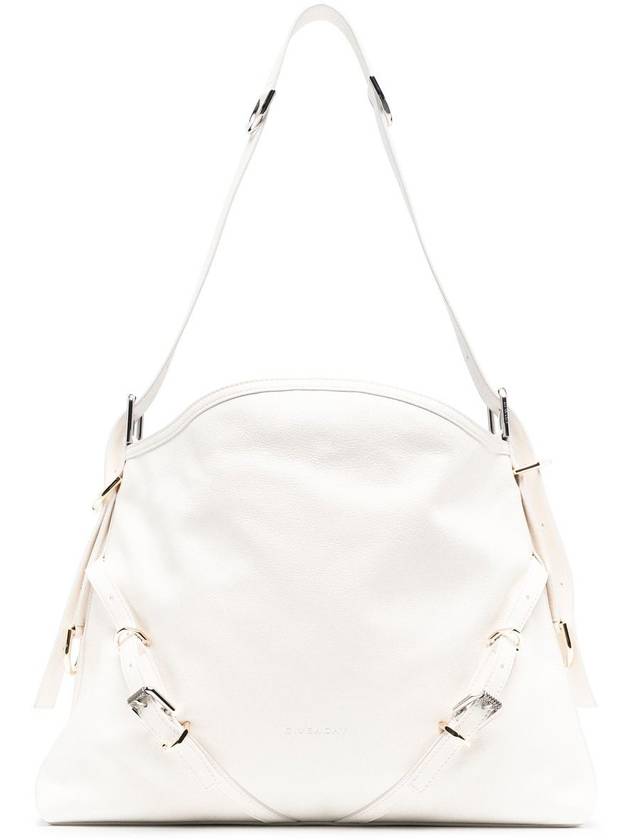 Voyou Medium Leather Shoulder Bag Ivory - GIVENCHY - BALAAN 2