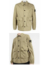 Wappen Patch Parachute Pocket Shirt Jacket Beige - STONE ISLAND - BALAAN 5