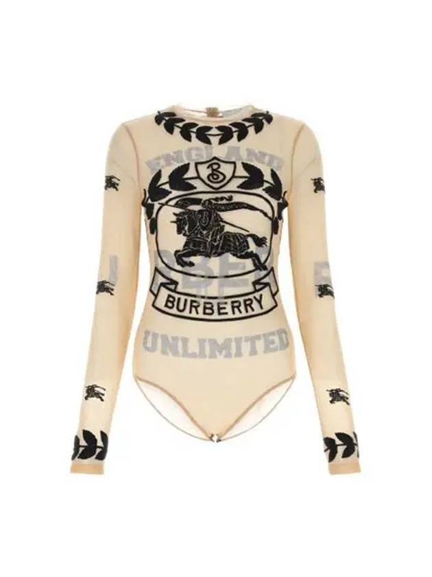 Women's EKD Embroidered Stretch Tool Bodysuit Camel - BURBERRY - BALAAN 2