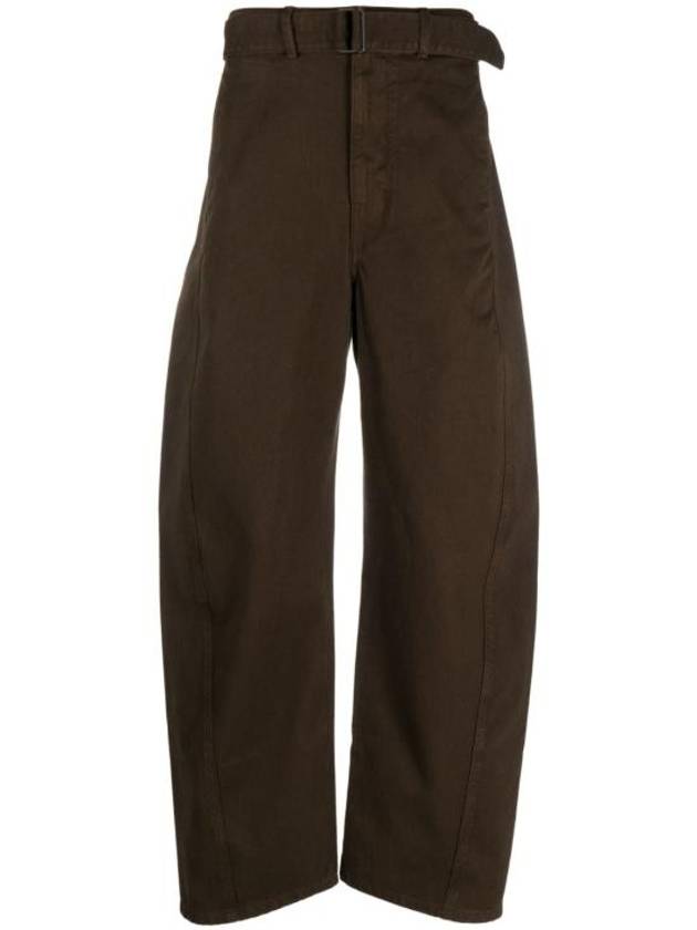 Twisted Belted Tapered Leg Jeans Espresso - LEMAIRE - BALAAN 1