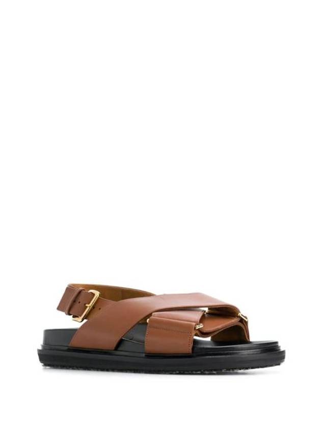 Fussbett Leather Sandals Brown - MARNI - BALAAN 4