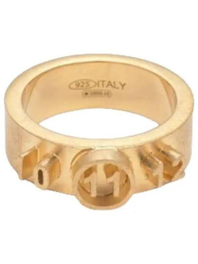 Number Engraved Logo Metal Ring Gold - MAISON MARGIELA - BALAAN 2