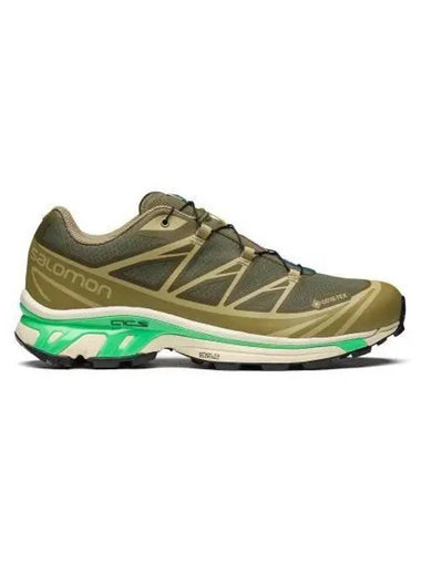 XT 6 GTX Low Top Sneakers Olive Night Dried Herb Almond Milk - SALOMON - BALAAN 1