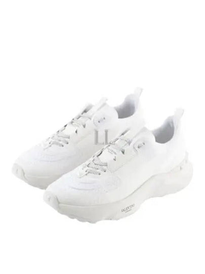 True Act Lace Up Low-Top Sneakers White - VALENTINO - BALAAN 2