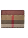 Sandon Check Leather Card Wallet Brown - BURBERRY - BALAAN 2