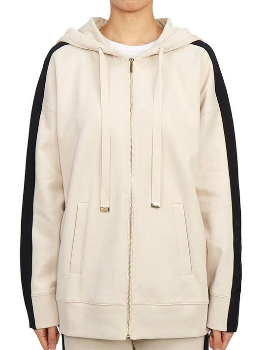 Fennec Hooded Jacket Ivory Black - MAX MARA - BALAAN 1