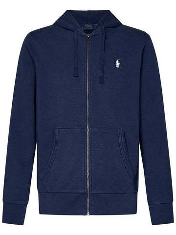 Ralph Lauren Blue Loopback Hoodie - RALPH LAUREN - BALAAN 1