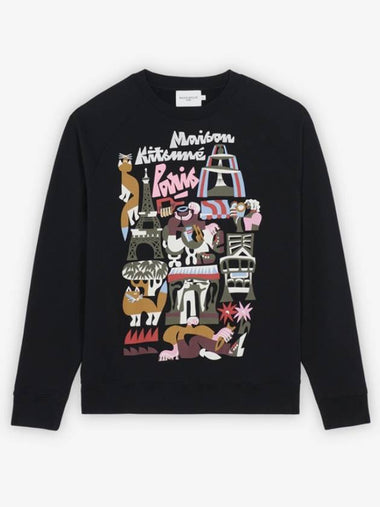 Men s Logo Print Sweatshirt Black JM00320KM0001 - MAISON KITSUNE - BALAAN 1