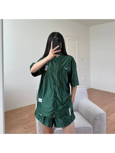 Short Sleeve Shirt FQ0700 323 Green WOMENS S M L XL Asian Fit - NIKE - BALAAN 1