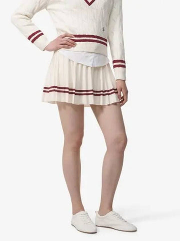 Classic logo pleated skirt OFFWHITE off white SKAW235OF - SPORTY & RICH - BALAAN 1