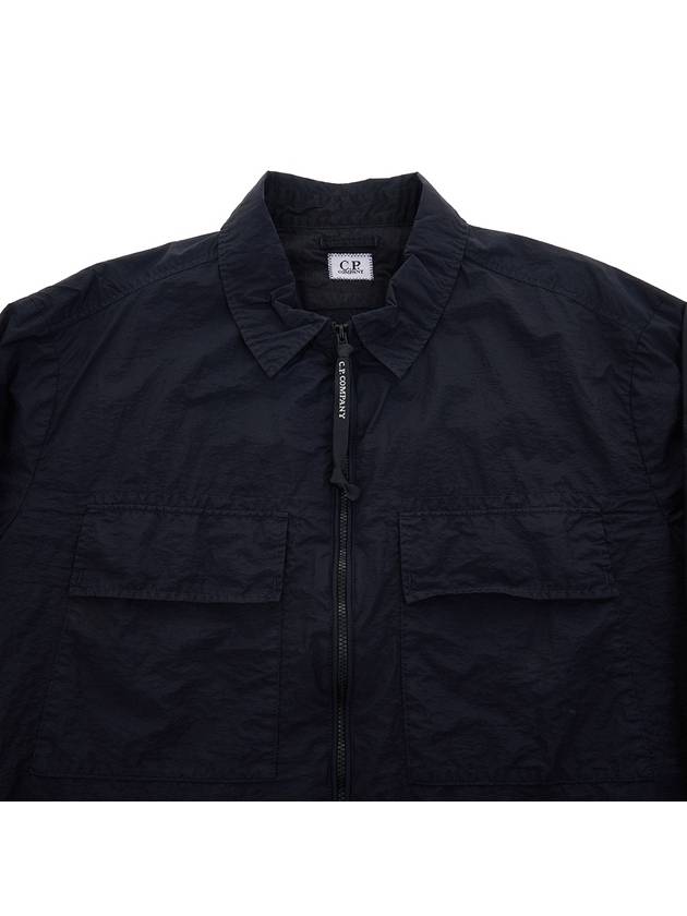 Chrome R Lens Wappen Overshirt Zip-Up Jacket Navy - CP COMPANY - BALAAN 4