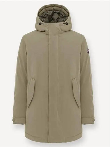 Le Logo Patch Hooded Down Parka Beige - COLMAR - BALAAN 1