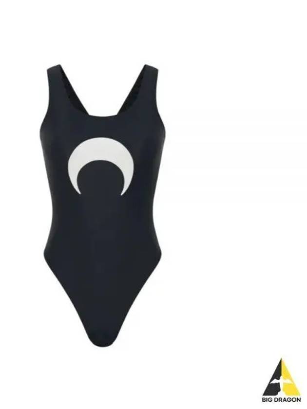 WSW006CJER0019 BK99 Active Jersey Moon One Piece Swimsuit - MARINE SERRE - BALAAN 1