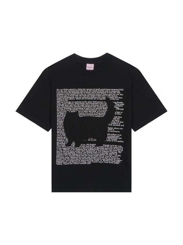 No Color Shadow Cat Short Sleeve T-Shirt Black - ITZAVIBE - BALAAN 2