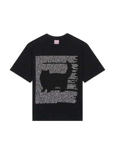 No Color Shadow Cat Short Sleeve T-Shirt Black - ITZAVIBE - BALAAN 1