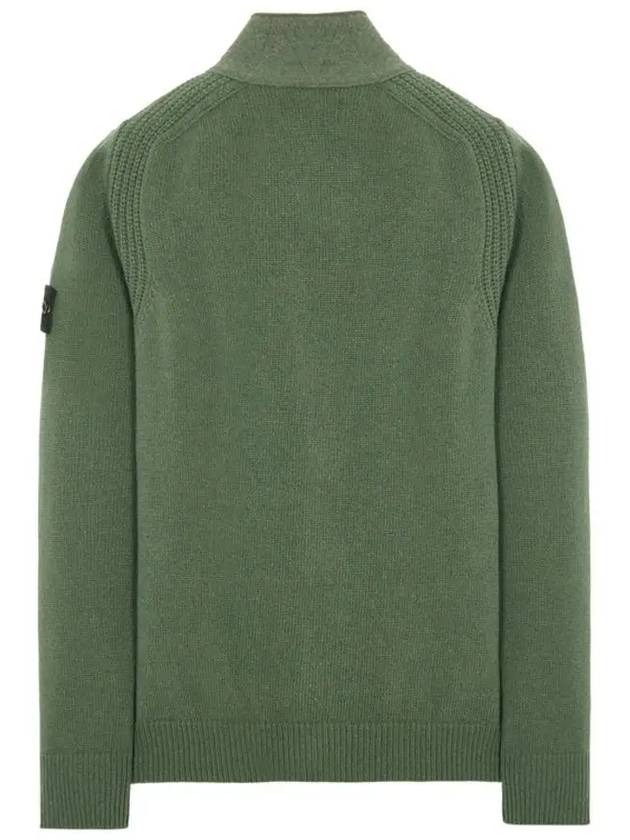 Wappen Button Cardigan Green - STONE ISLAND - BALAAN 4