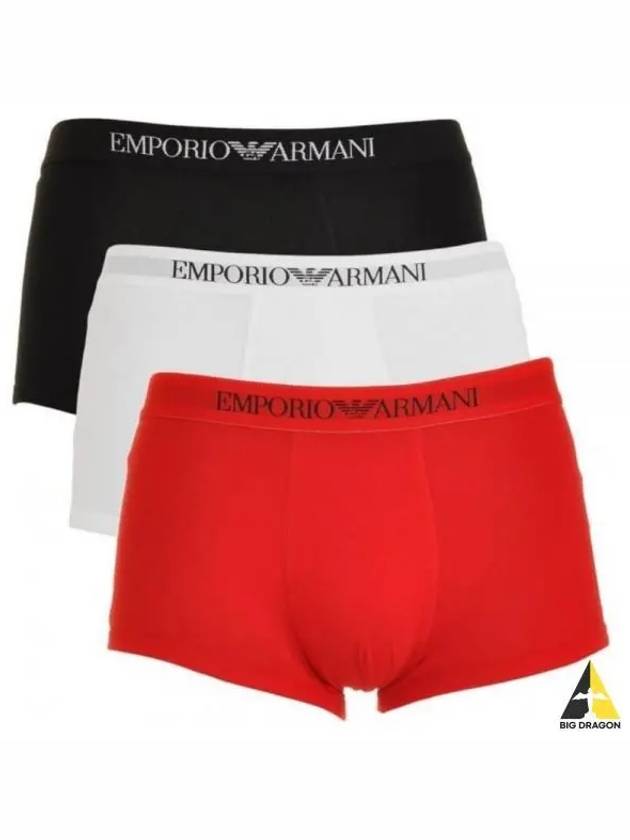 Men's Basic Pure Cotton Briefs 3 Pack - EMPORIO ARMANI - BALAAN 2